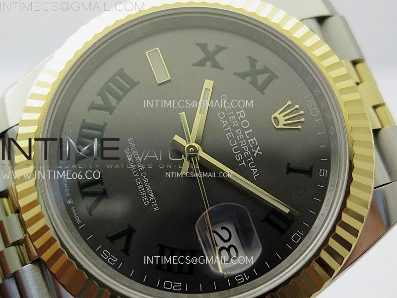 DateJust 41mm 126333 904 SS YG AR+F 1:1 Gray Dial Roman Markers On SS YG Jubilee Bracelet DD3235 V2
