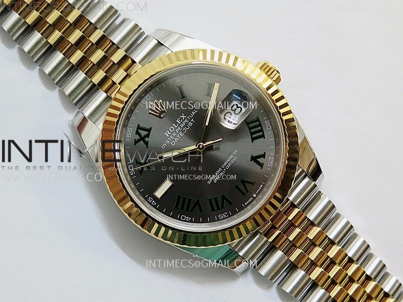DateJust 41mm 126333 904 SS YG AR+F 1:1 Gray Dial Roman Markers On SS YG Jubilee Bracelet DD3235 V2