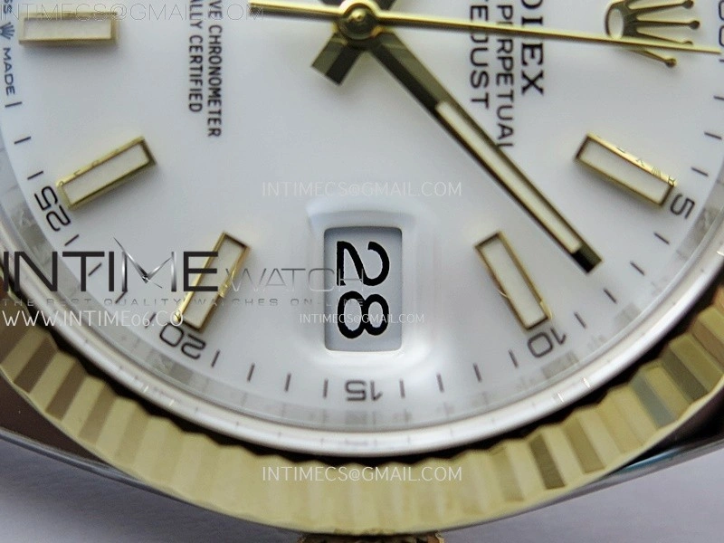 DateJust 41mm 126333 904 SS YG AR+F 1:1 White Dial Stick Markers On SS YG Oyster Bracelet DD3235 V2