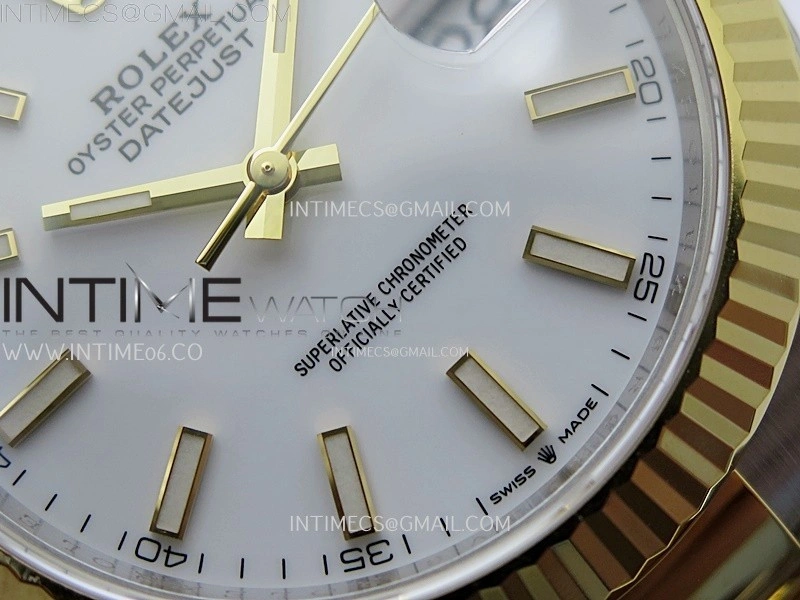 DateJust 41mm 126333 904 SS YG AR+F 1:1 White Dial Stick Markers On SS YG Oyster Bracelet DD3235 V2