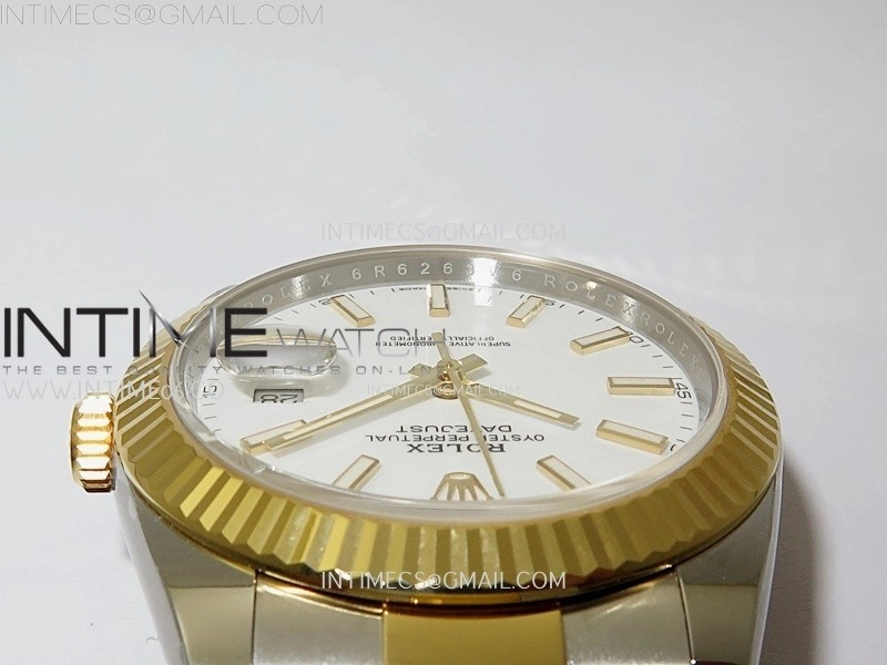 DateJust 41mm 126333 904 SS YG AR+F 1:1 White Dial Stick Markers On SS YG Oyster Bracelet DD3235 V2