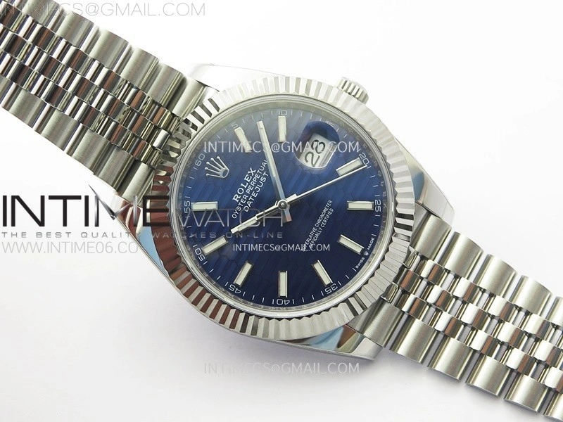 DateJust 41 126334 904L Steel NTF 1:1 Best Edition Blue Fluted Dial on Jubilee Bracelet VR3235