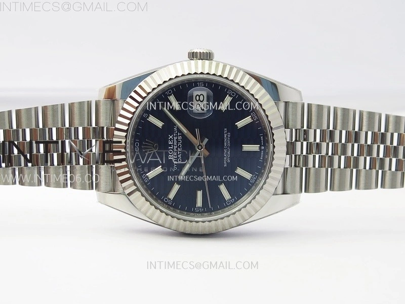DateJust 41 126334 904L Steel NTF 1:1 Best Edition Blue Fluted Dial on Jubilee Bracelet VR3235