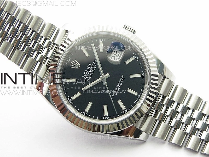 DateJust 41 126334 NTF 1:1 Best Edition 904L Steel Black Stick Dial on Jubilee Bracelet VR3235