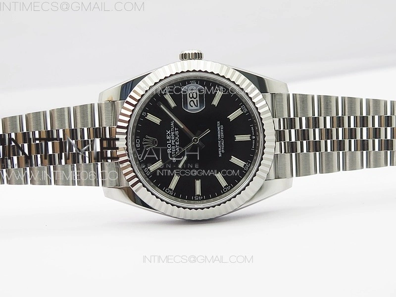 DateJust 41 126334 NTF 1:1 Best Edition 904L Steel Black Stick Dial on Jubilee Bracelet VR3235