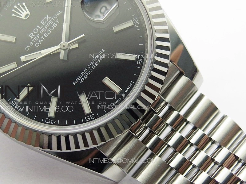 DateJust 41 126334 NTF 1:1 Best Edition 904L Steel Black Stick Dial on Jubilee Bracelet VR3235