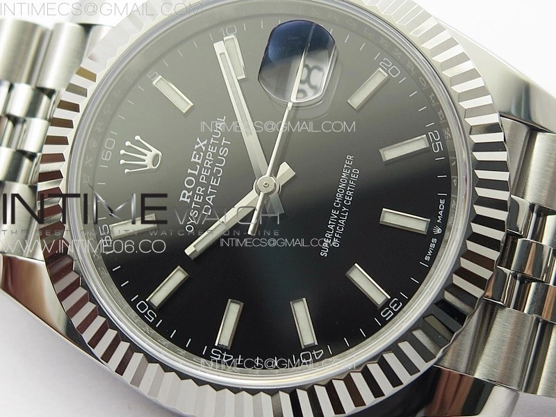 DateJust 41 126334 NTF 1:1 Best Edition 904L Steel Black Stick Dial on Jubilee Bracelet VR3235