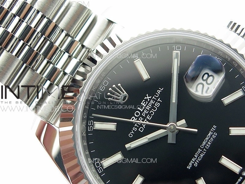 DateJust 41 126334 NTF 1:1 Best Edition 904L Steel Black Stick Dial on Jubilee Bracelet VR3235