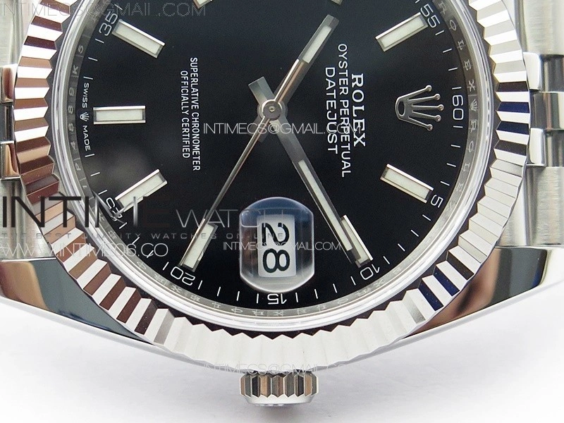 DateJust 41 126334 NTF 1:1 Best Edition 904L Steel Black Stick Dial on Jubilee Bracelet VR3235