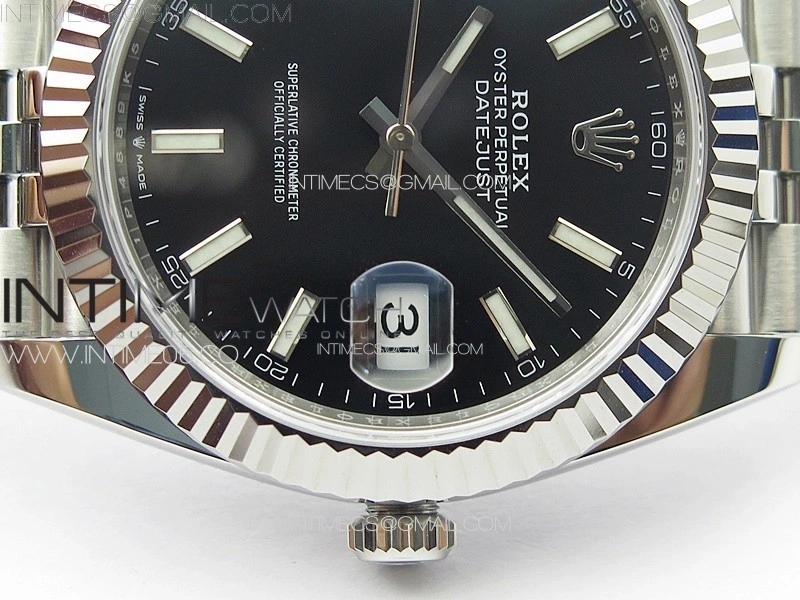 DateJust 41 126334 NTF 1:1 Best Edition 904L Steel Black Stick Dial on Jubilee Bracelet VR3235