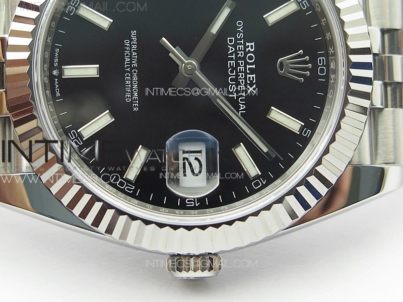 DateJust 41 126334 NTF 1:1 Best Edition 904L Steel Black Stick Dial on Jubilee Bracelet VR3235