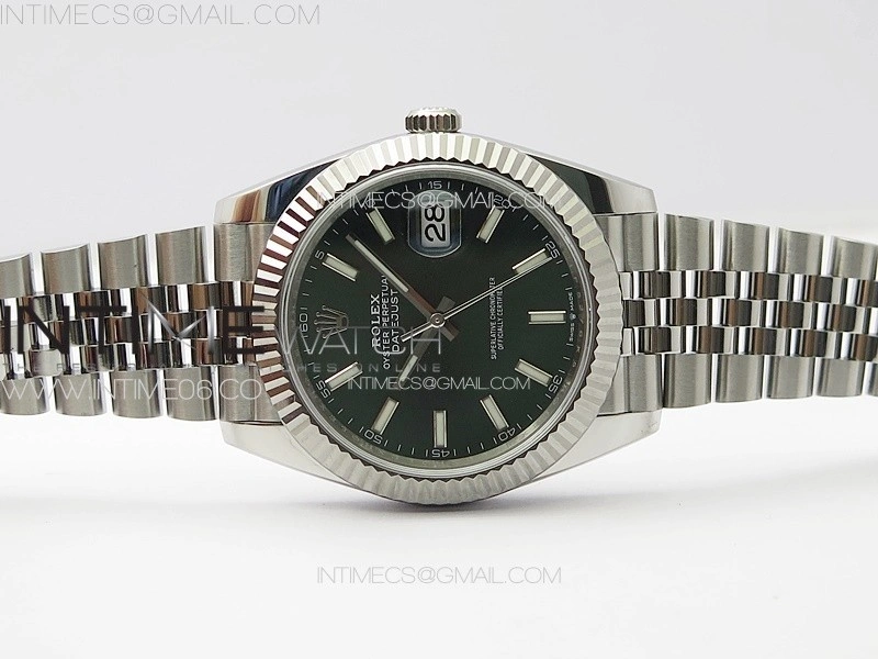 DateJust 41 126334 NTF 1:1 Best Edition 904L Steel Green Stick Dial on Jubilee Bracelet VR3235