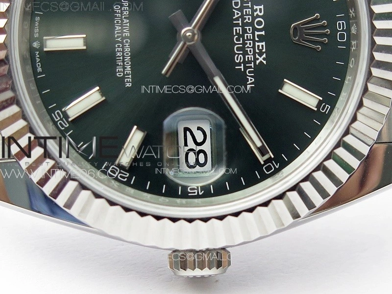 DateJust 41 126334 NTF 1:1 Best Edition 904L Steel Green Stick Dial on Jubilee Bracelet VR3235
