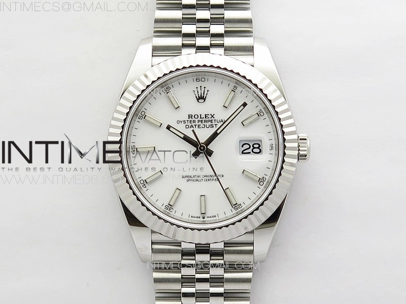 DateJust 41 126334 NTF 1:1 Best Edition 904L Steel White Stick Dial on Jubilee Bracelet VR3235