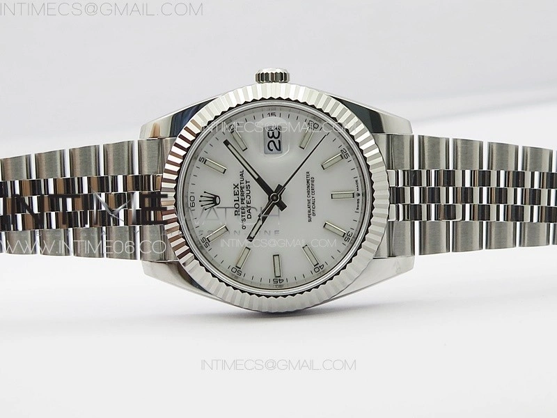 DateJust 41 126334 NTF 1:1 Best Edition 904L Steel White Stick Dial on Jubilee Bracelet VR3235