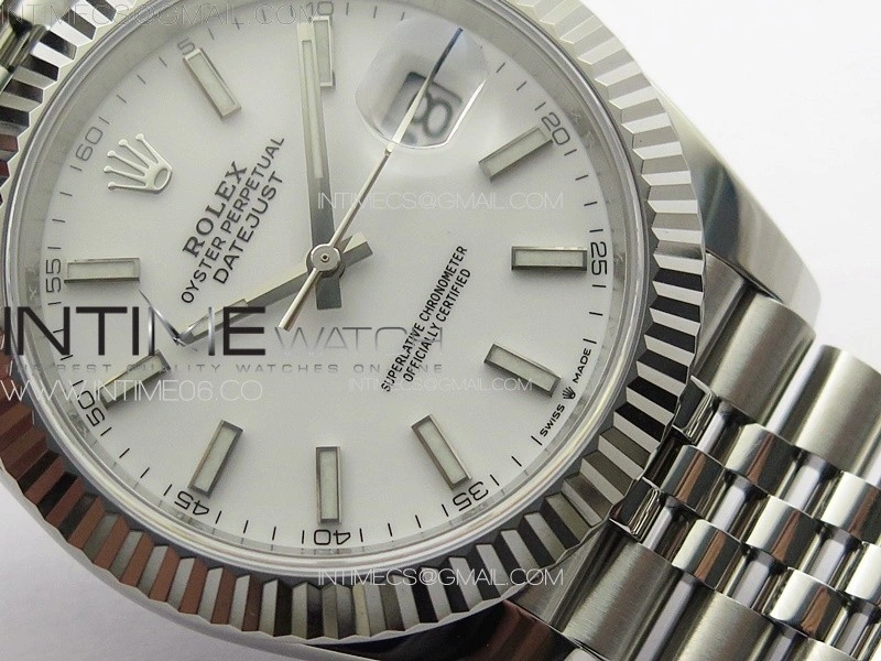 DateJust 41 126334 NTF 1:1 Best Edition 904L Steel White Stick Dial on Jubilee Bracelet VR3235