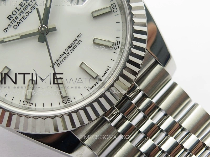 DateJust 41 126334 NTF 1:1 Best Edition 904L Steel White Stick Dial on Jubilee Bracelet VR3235