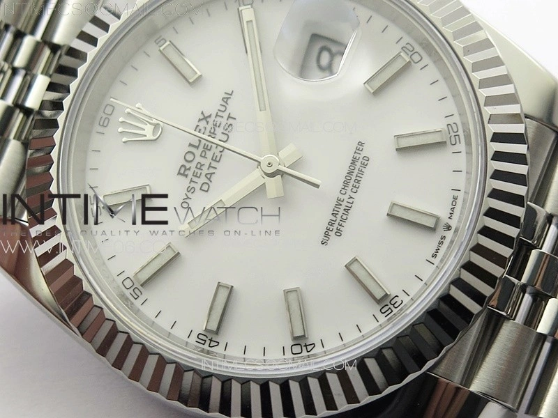 DateJust 41 126334 NTF 1:1 Best Edition 904L Steel White Stick Dial on Jubilee Bracelet VR3235