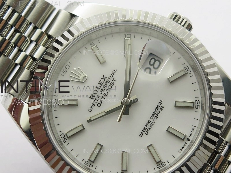 DateJust 41 126334 NTF 1:1 Best Edition 904L Steel White Stick Dial on Jubilee Bracelet VR3235