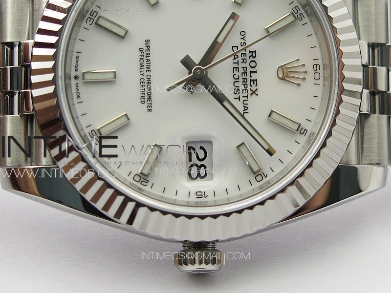 DateJust 41 126334 NTF 1:1 Best Edition 904L Steel White Stick Dial on Jubilee Bracelet VR3235