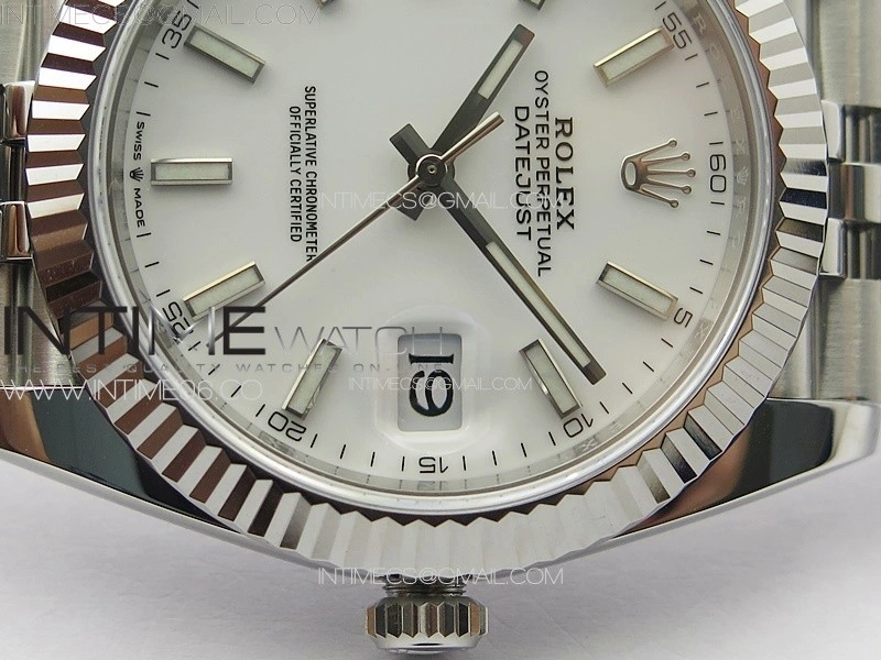 DateJust 41 126334 NTF 1:1 Best Edition 904L Steel White Stick Dial on Jubilee Bracelet VR3235