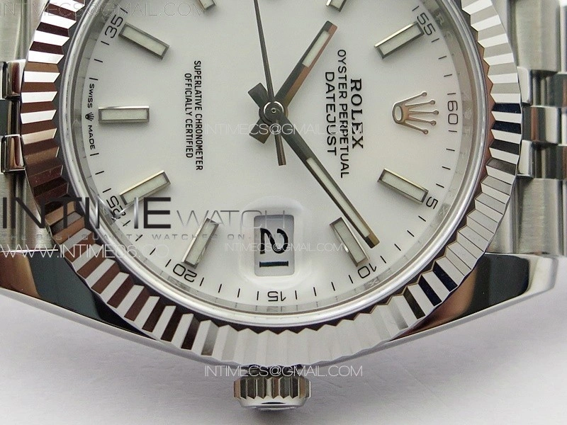 DateJust 41 126334 NTF 1:1 Best Edition 904L Steel White Stick Dial on Jubilee Bracelet VR3235