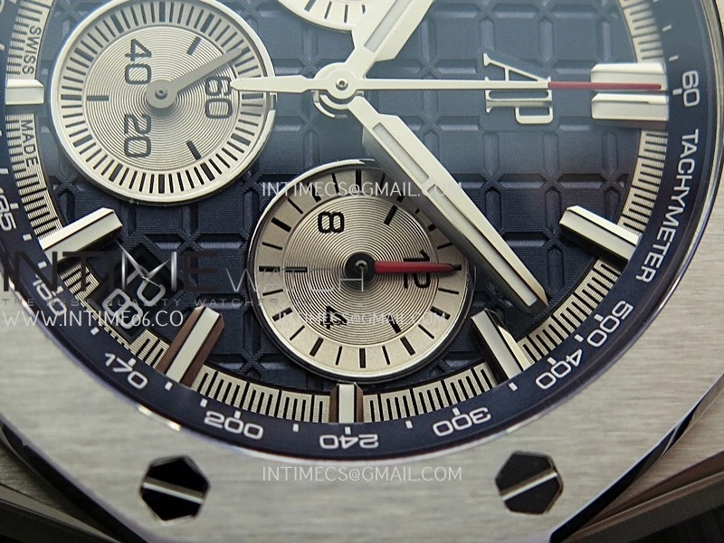 Royal Oak Offshore 43mm 26420 SS APSF 1:1 Best Edition Blue Dial On Black Rubber Strap SA4401 Super Clone