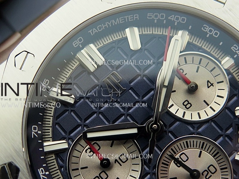 Royal Oak Offshore 43mm 26420 SS APSF 1:1 Best Edition Blue Dial On Black Rubber Strap SA4401 Super Clone
