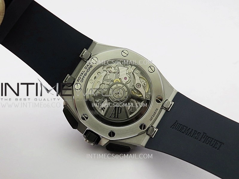 Royal Oak Offshore 43mm 26420 SS APSF 1:1 Best Edition Blue Dial On Black Rubber Strap SA4401 Super Clone