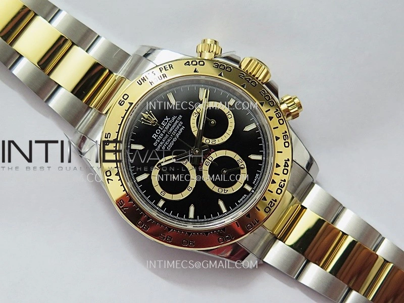 Daytona 126503 SS YG UFO 1:1 Best Edition Black Dial Stick Marker On Oyster Bracelet UF4131