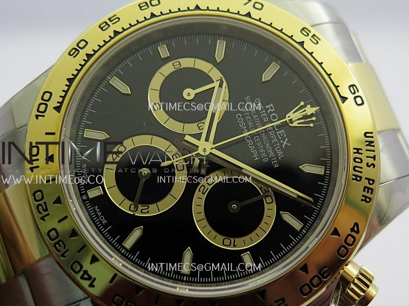 Daytona 126503 SS YG UFO 1:1 Best Edition Black Dial Stick Marker On Oyster Bracelet UF4131