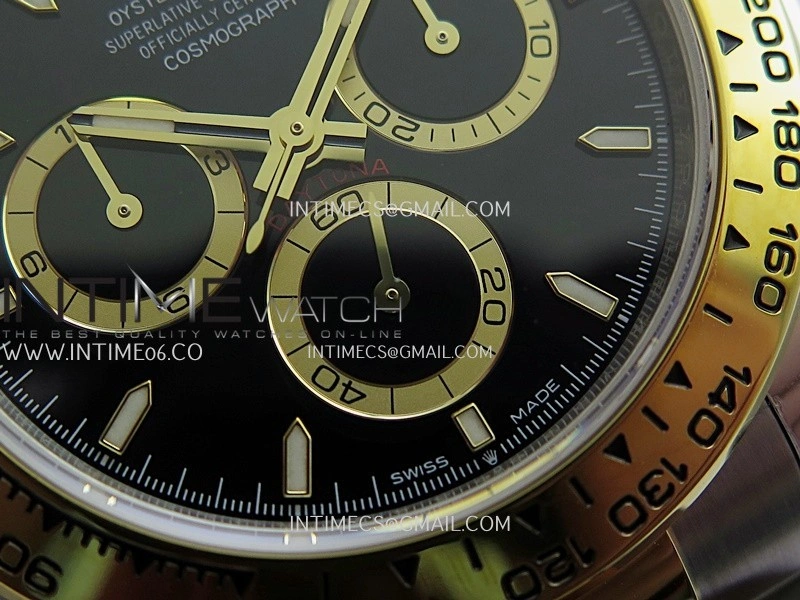 Daytona 126503 SS YG UFO 1:1 Best Edition Black Dial Stick Marker On Oyster Bracelet UF4131