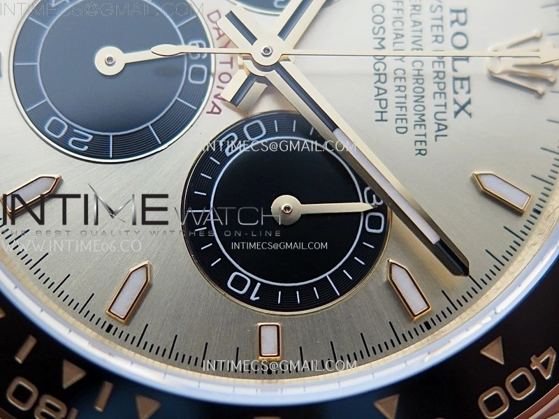 Daytona 126518 904L YG QF Best Edition Gold Dial Black Subdial on Oysterflex Strap SA4131