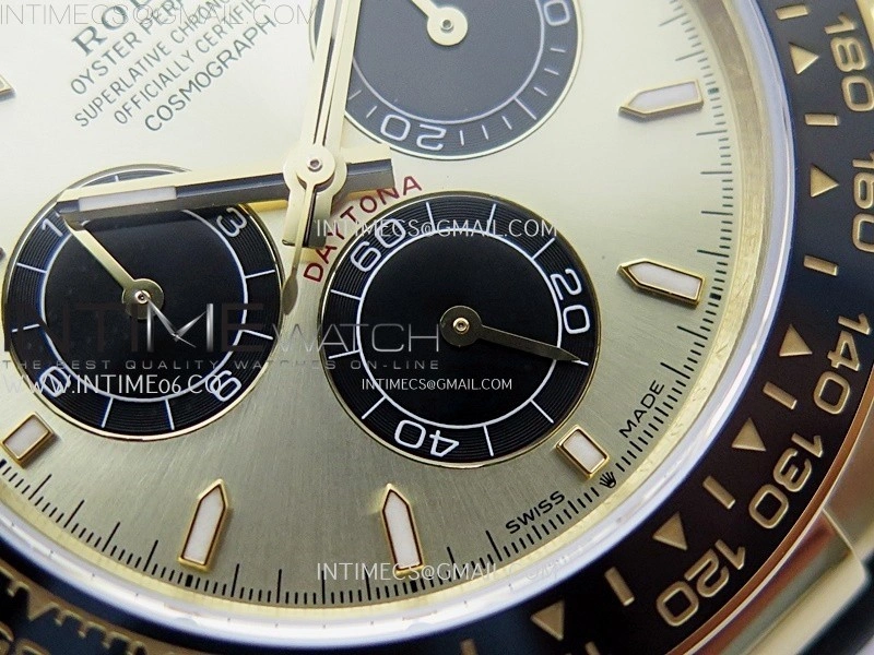 Daytona 126518 904L YG QF Best Edition Gold Dial Black Subdial on Oysterflex Strap SA4131