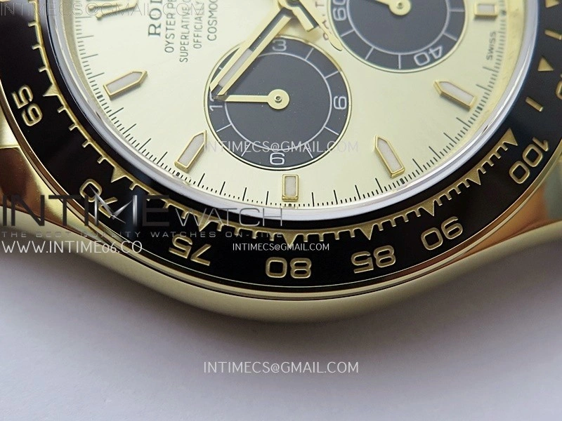 Daytona 126518 904L YG QF Best Edition Gold Dial Black Subdial on Oysterflex Strap SA4131