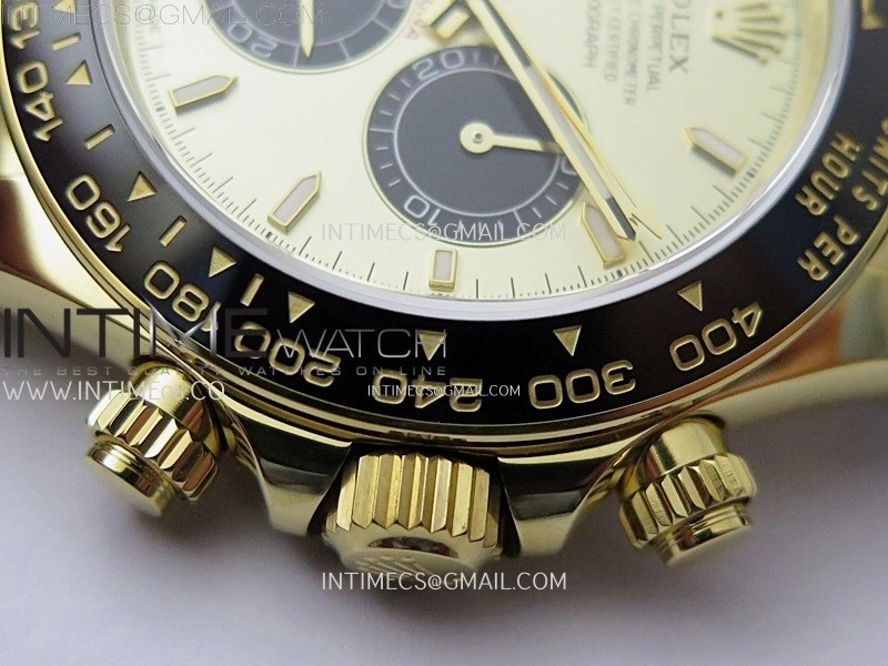 Daytona 126518 904L YG QF Best Edition Gold Dial Black Subdial on Oysterflex Strap SA4131