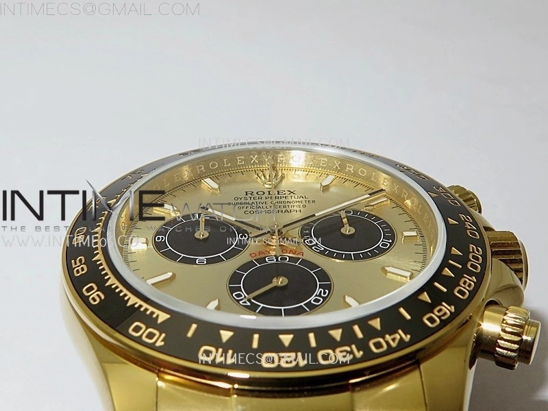 Daytona 126518 904L YG QF Best Edition Gold Dial Black Subdial on Oysterflex Strap SA4131
