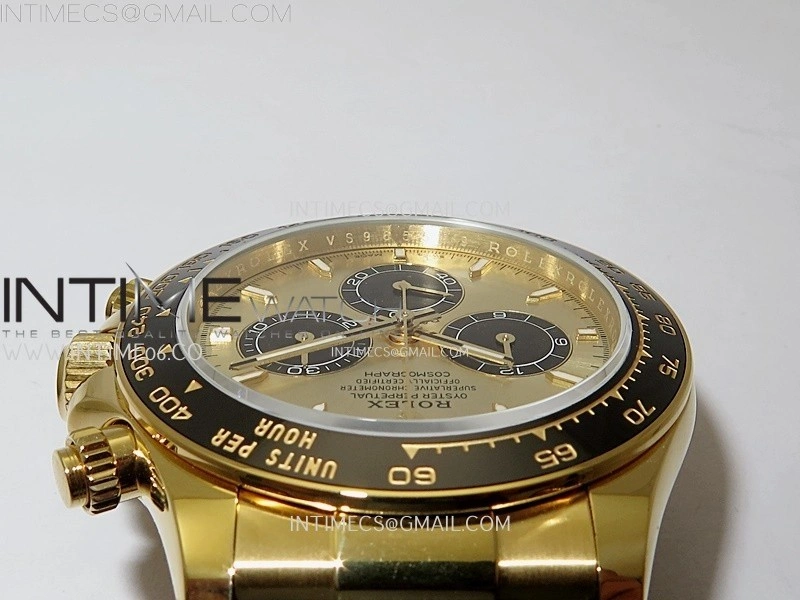 Daytona 126518 904L YG QF Best Edition Gold Dial Black Subdial on Oysterflex Strap SA4131