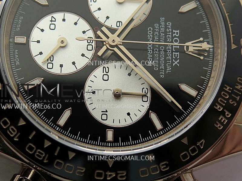 Daytona 126528 Le Mans RG Gain Weight QF 1:1 Best Edition Black Dial On RG Bracelet SH4132