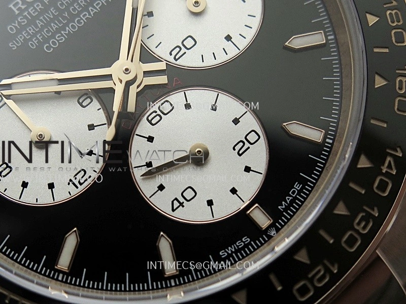 Daytona 126528 Le Mans RG Gain Weight QF 1:1 Best Edition Black Dial On RG Bracelet SH4132