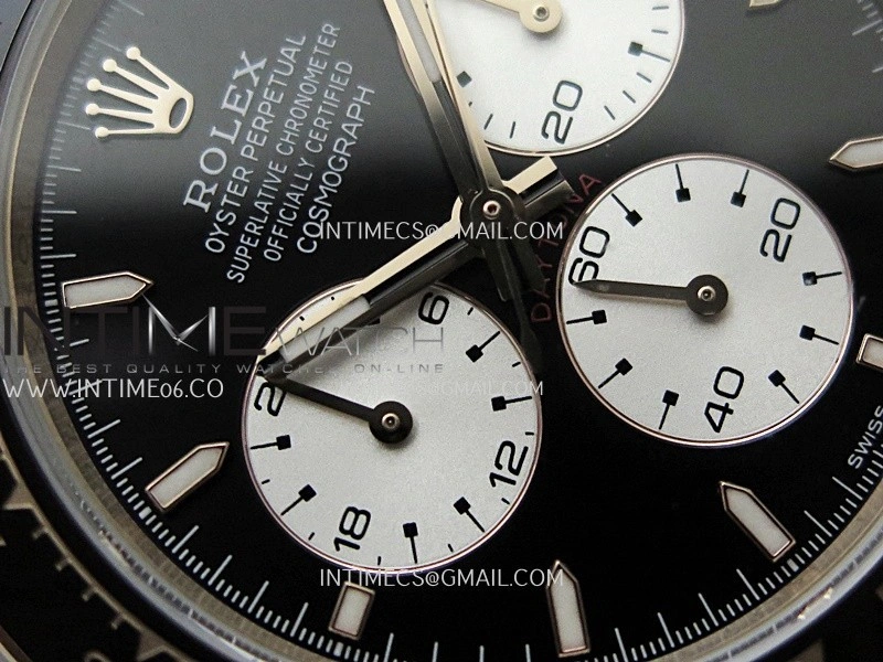 Daytona 126528 Le Mans RG Gain Weight QF 1:1 Best Edition Black Dial On RG Bracelet SH4132