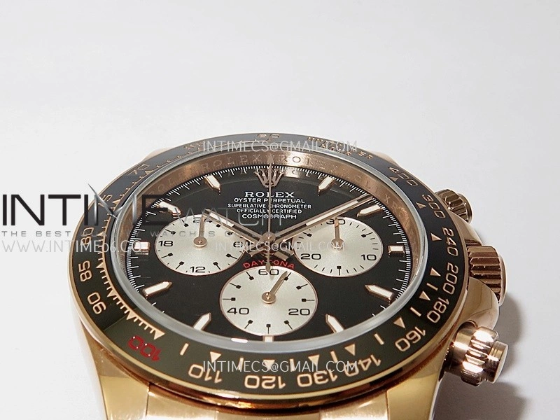 Daytona 126528 Le Mans RG Gain Weight QF 1:1 Best Edition Black Dial On RG Bracelet SH4132
