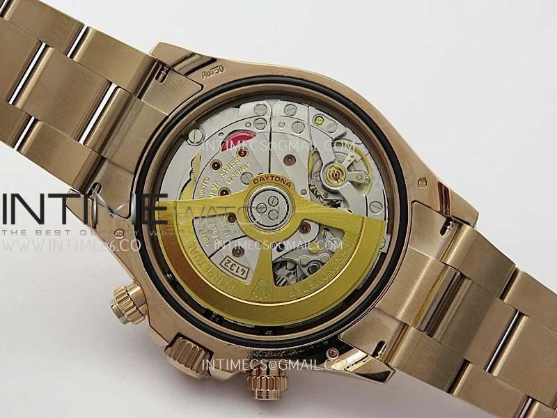 Daytona 126528 Le Mans RG Gain Weight QF 1:1 Best Edition Black Dial On RG Bracelet SH4132