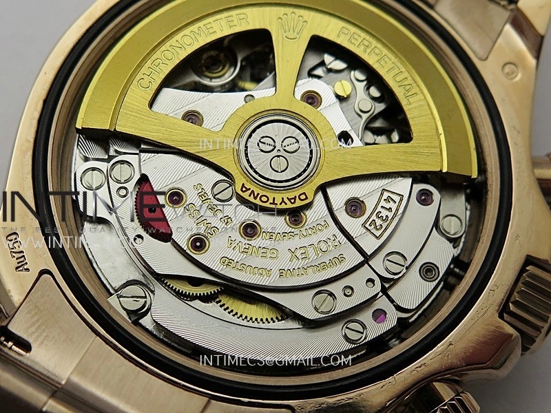 Daytona 126528 Le Mans RG Gain Weight QF 1:1 Best Edition Black Dial On RG Bracelet SH4132