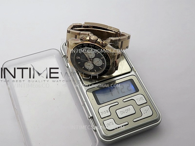Daytona 126528 Le Mans RG Gain Weight QF 1:1 Best Edition Black Dial On RG Bracelet SH4132