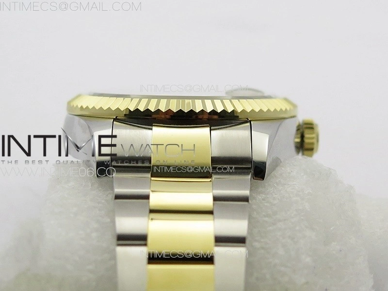 Sky-Dweller 326934 904L SS YG Noob 1:1 Best Edition Black Dial on SS Bracelet Asian 23J to 9001