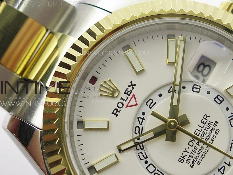 Sky-Dweller 326934 904L SS YG Noob 1:1 Best Edition White Dial on SS Bracelet Asian 23J to 9001