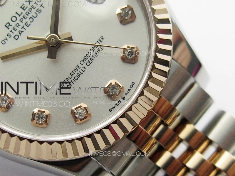 DateJust 31mm 178271 SS RG APSF Best Edition Silver Dial Crystal Markers on Jubilee Bracelet A2824