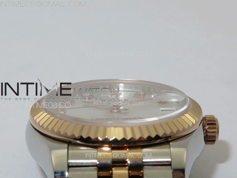 DateJust 31mm 178271 SS RG APSF Best Edition Silver Dial Crystal Markers on Jubilee Bracelet A2824