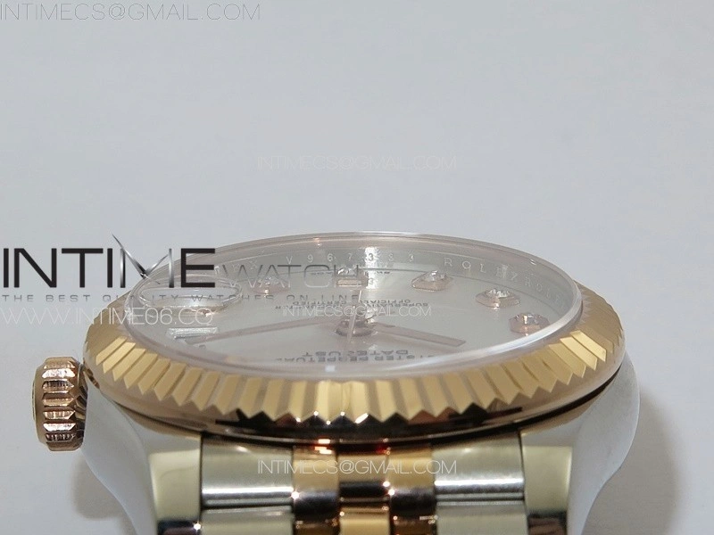 DateJust 31mm 178271 SS RG APSF Best Edition Silver Dial Crystal Markers on Jubilee Bracelet A2824